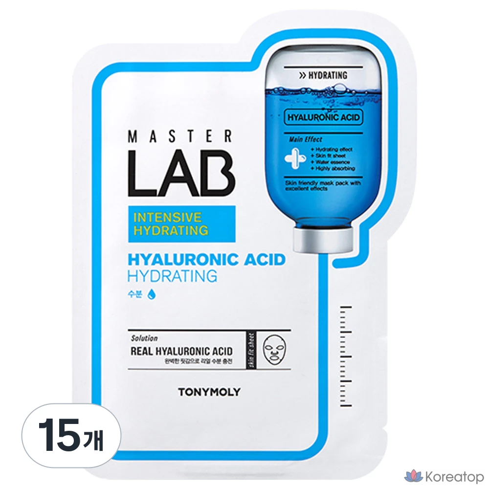 Тканевая маска для лица Tony Moly Master Lab Hyaluronic Acid Mask Sheet, 19 г, 15 шт.