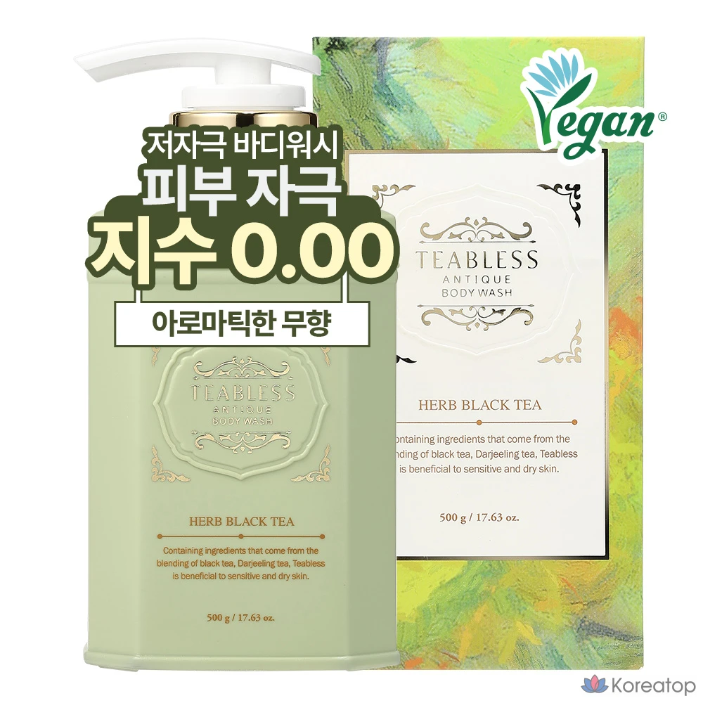 Гель для душа TEABLESS Antique Body Wash Herbal Black Tea, 500 г, 1 шт.