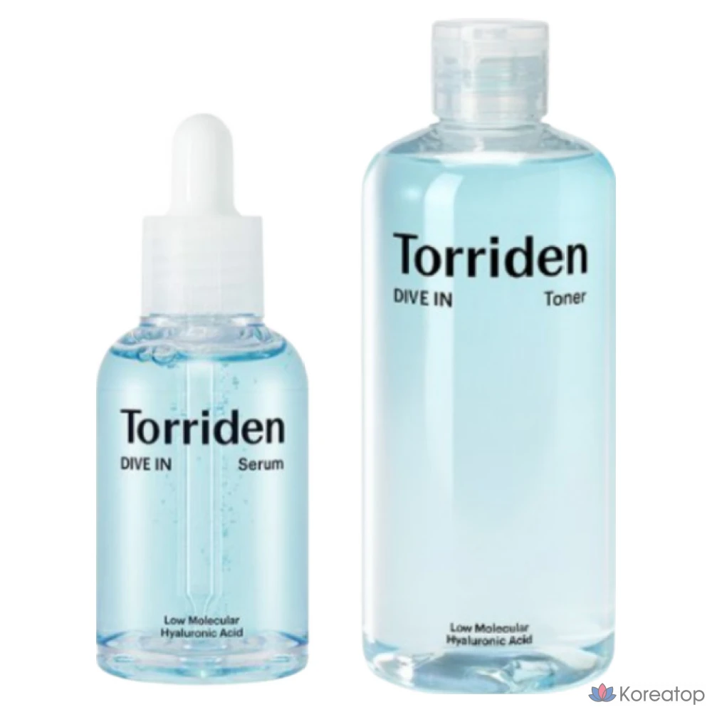 Набор для ухода Torriden DIVE-IN Serum 50ml + Toner 300ml, 1 шт.