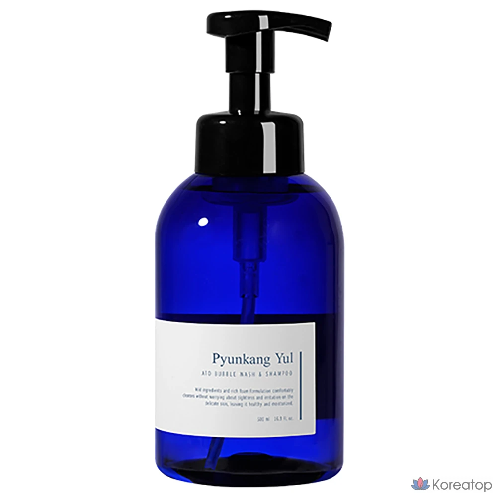 Гель-пенка для умывания и шампунь Pyunkang Yul Ato Bubble Wash &amp; Shampoo, 500 мл, 1 шт.