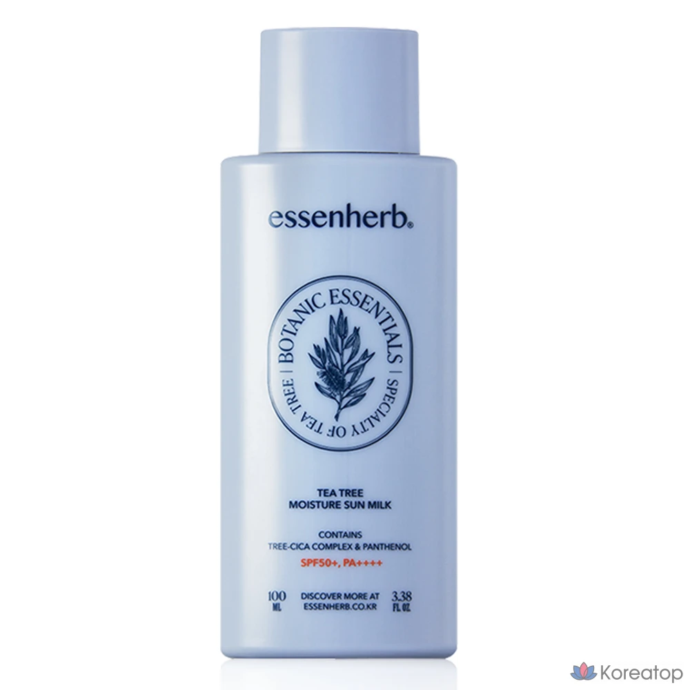 Солнцезащитный крем EssenHerb Tea Tree Moisture Sun Milk SPF50+ PA++++, 100 мл, 1 шт.