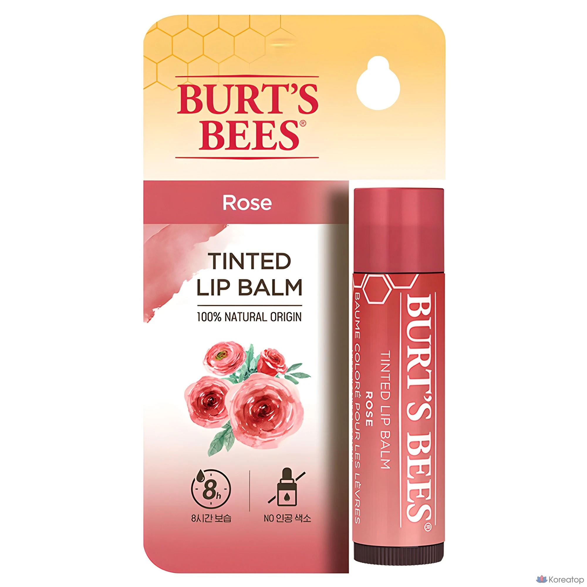 Тинт-бальзам для губ Burt's Bees Tinted Lip Balm, оттенок Rose, 4.25 г, 1 шт.