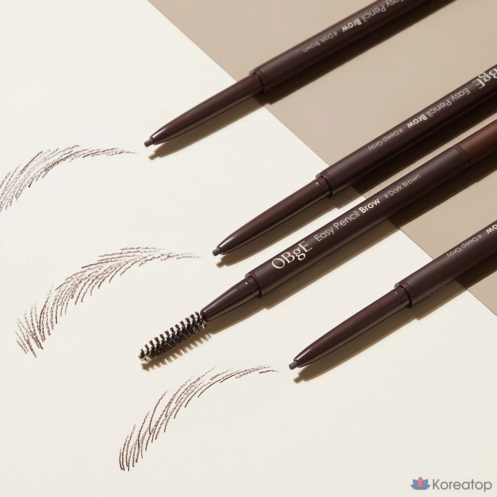 Карандаш для бровей OBge Easy Pencil Brow, оттенок Dark Brown, 0.08 г, 1 шт.