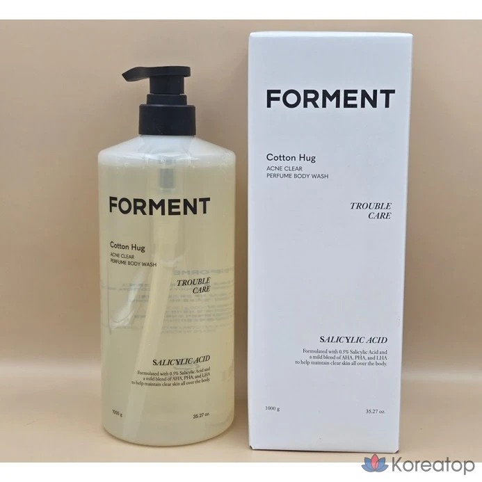 Гель для душа Forment Signature Perfume Acne Body Wash, оттенок Cotton Hug, 1 л, 1 шт.