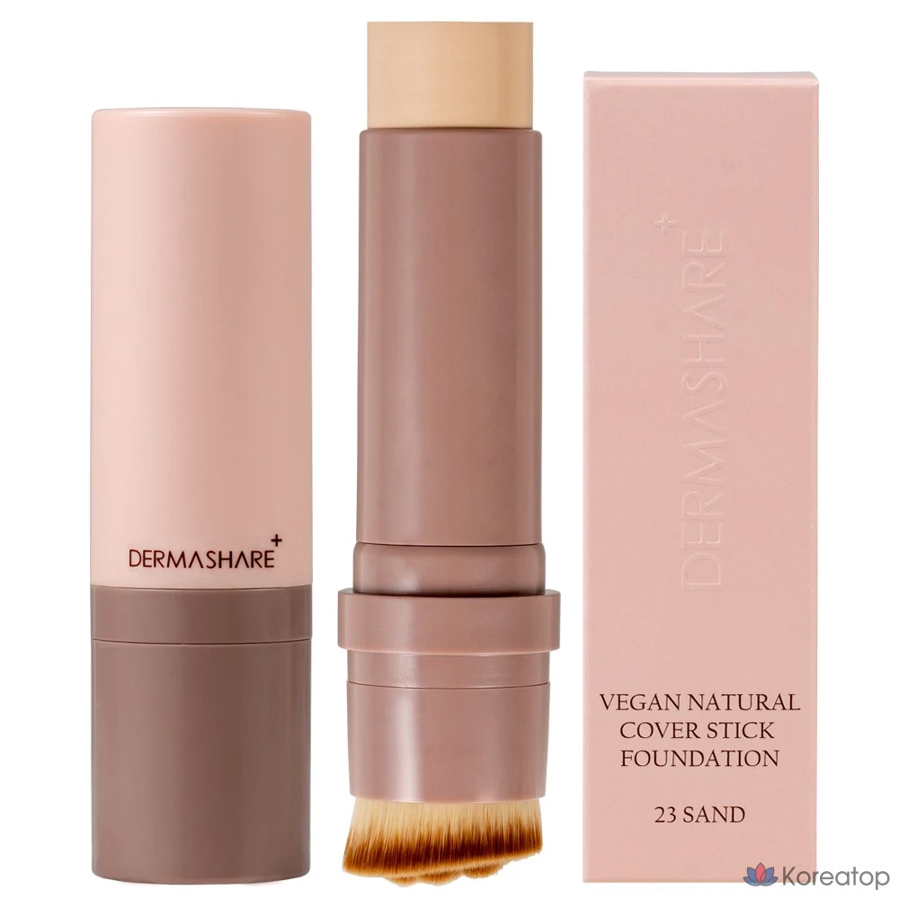 Стик-фундамент Dermashare Natural Fit Cover Stick Serum Foundation SPF50+ PA+++, оттенок 23 Sand, 14 г, 1 шт.