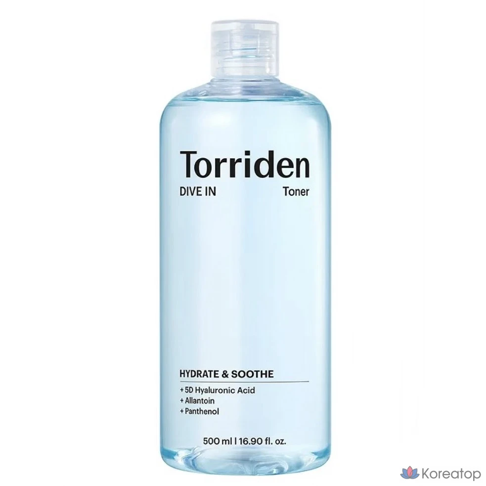 Тонер Torriden Dive In Low Molecular Hyaluronic Acid Toner, 500 мл, 1 шт.