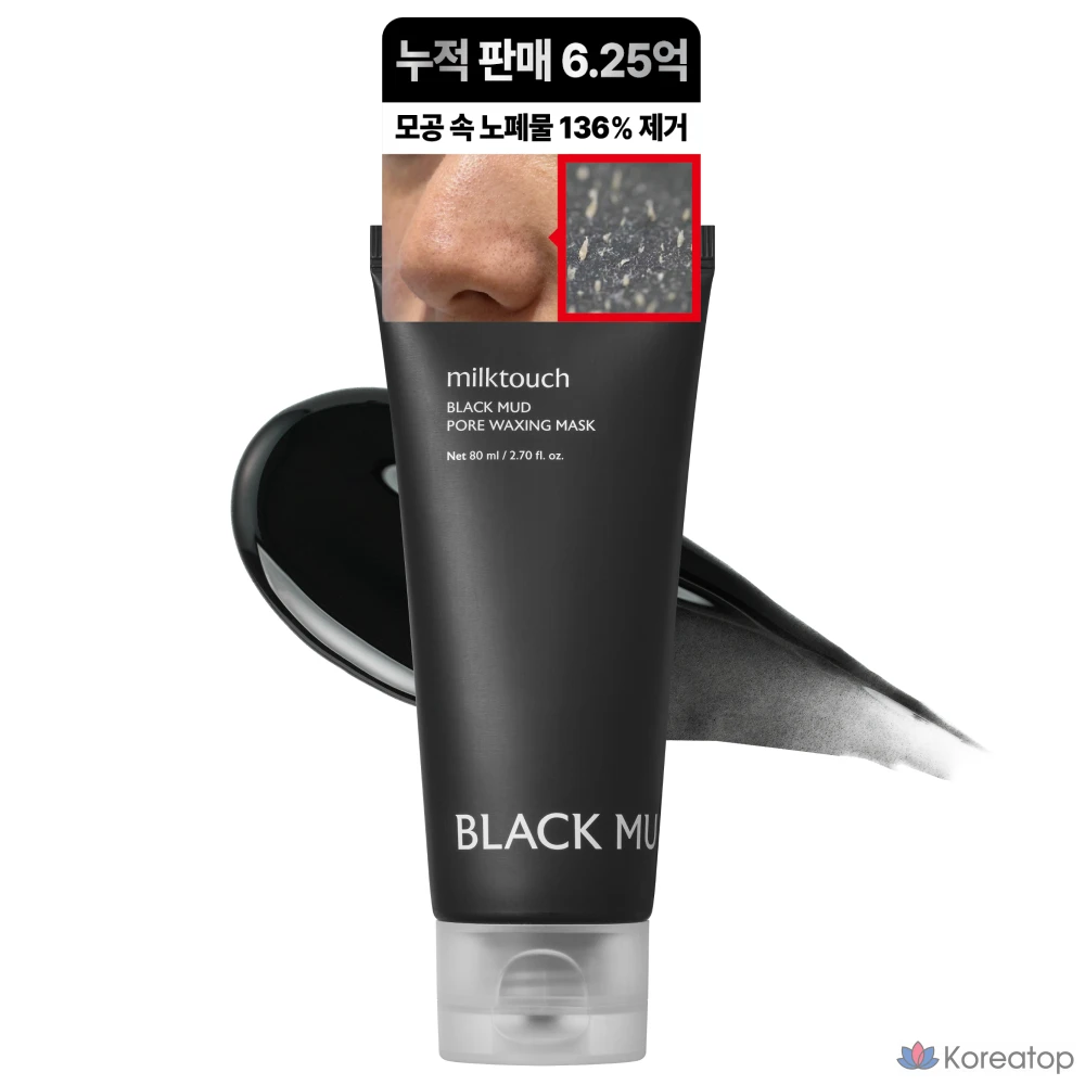 Маска для лица Milk Touch Black Mud Pore Sebum Waxing Mask, 80 мл, 1 шт.
