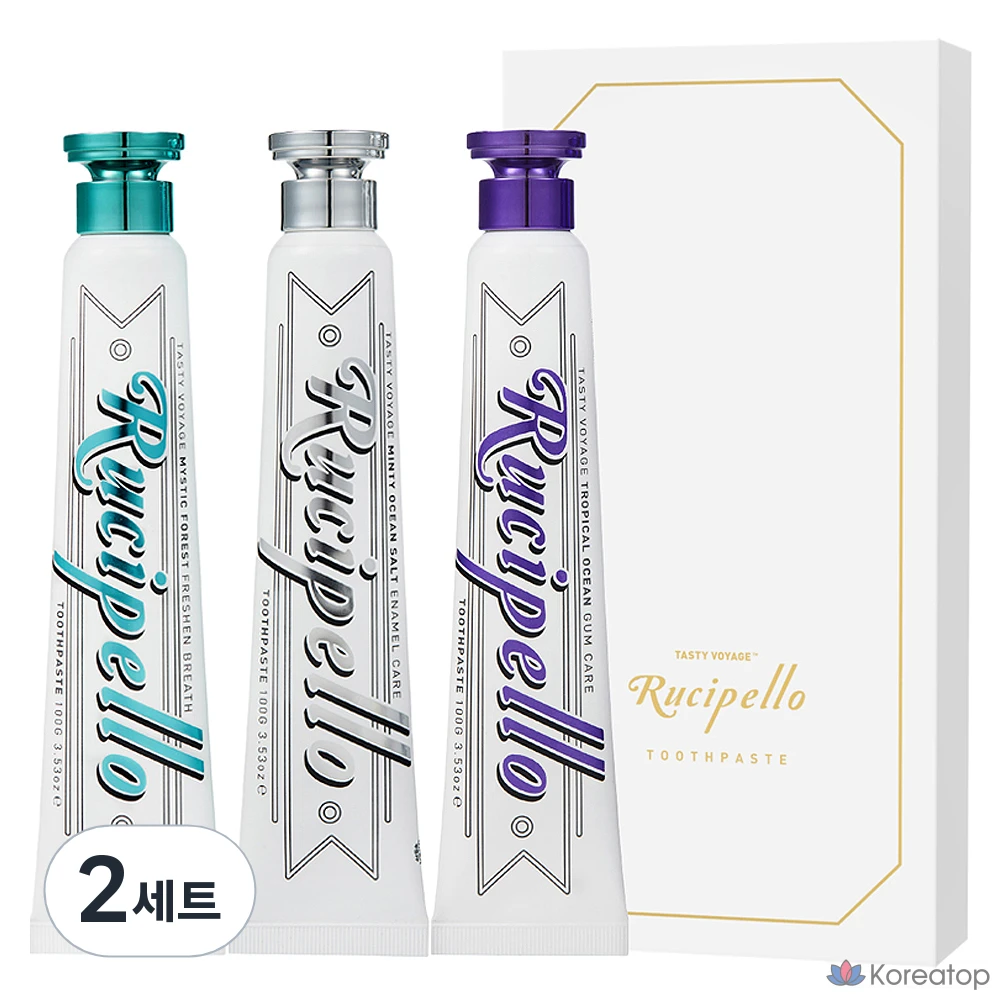Набор для ухода Rucipello Toothpaste 3-piece Set, 300 г, 2 шт.