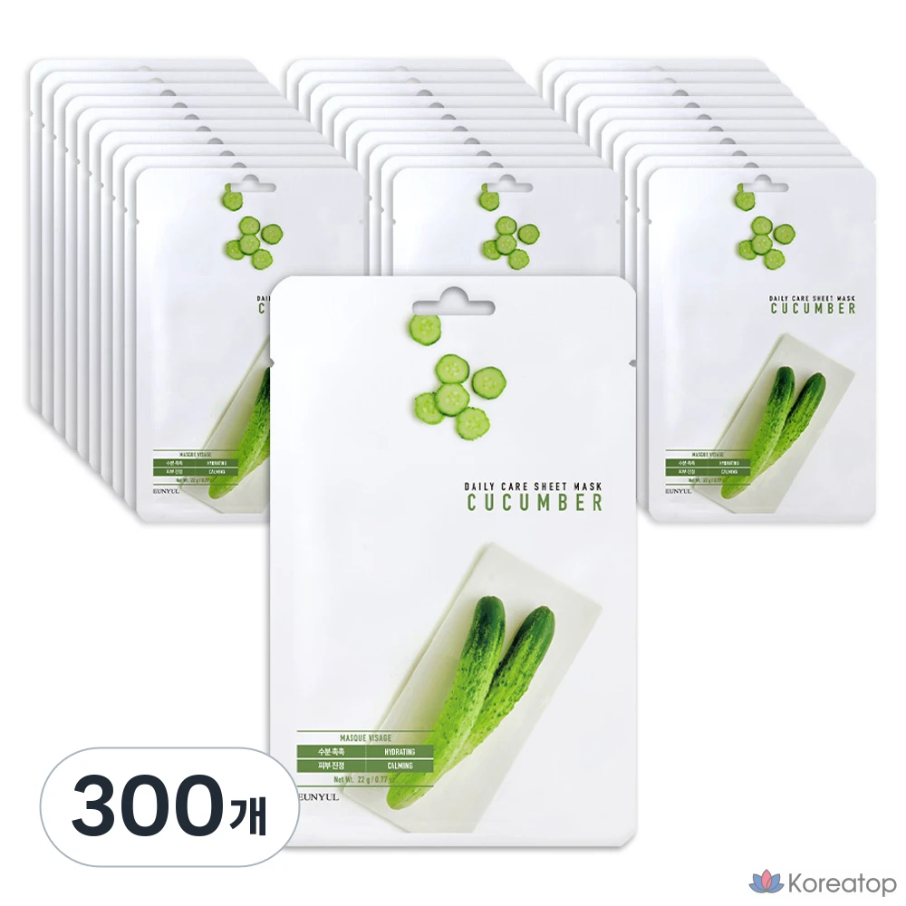 Тканевая маска для лица Eunyul Cucumber Daily Care Sheet Mask, 300 шт.