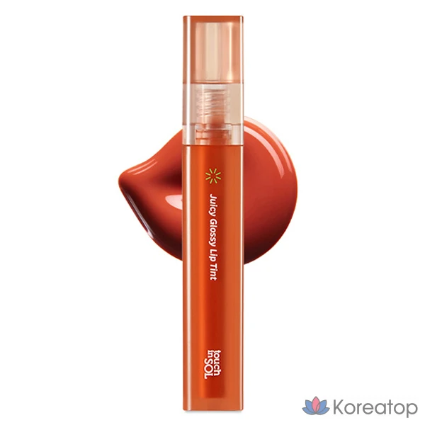 Тинт для губ Touch in Sol Vegan Again Juicy Glossy Lip Tint, оттенок Smile Peach, 3.9 г, 1 шт.