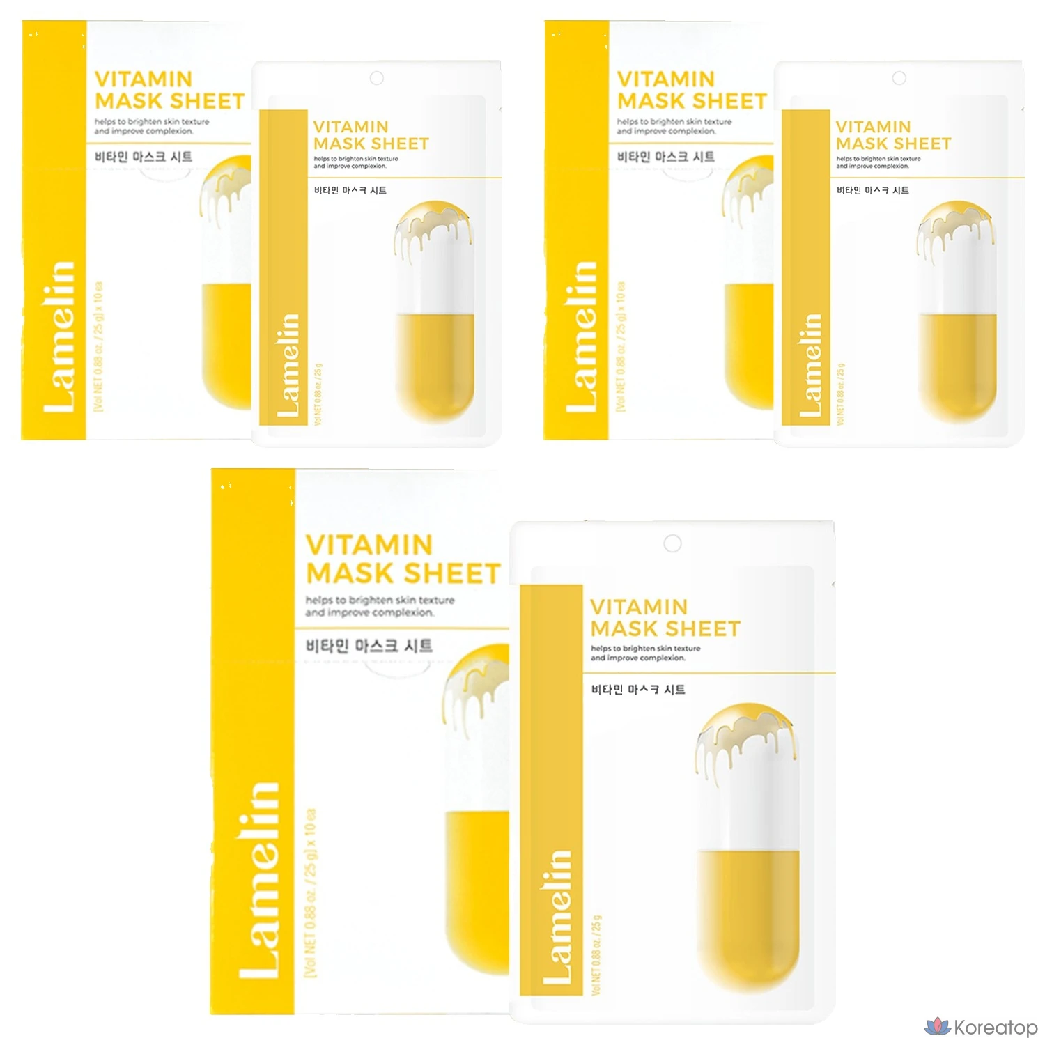 Тканевая маска для лица Lamelin Vitamin Mask Sheet, 25 г, 30 шт.