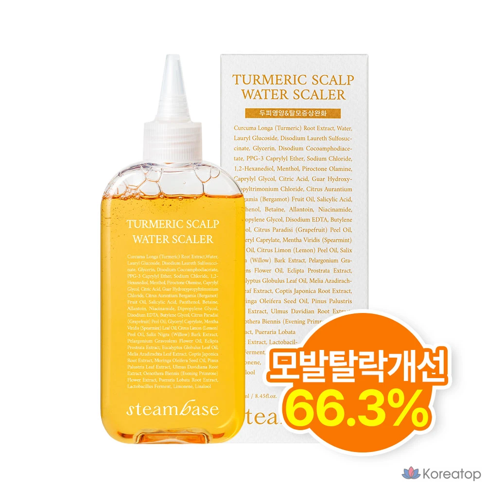 Тонер для кожи головы Steambase Turmeric Cooling Scalp Water Scaler, 250 мл, 1 шт.