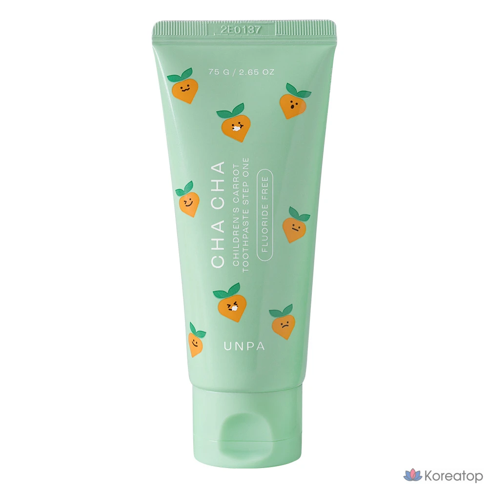 Зубная паста UNPA Cha Cha Kids Carrot без фтора, 75 г, 1 шт.