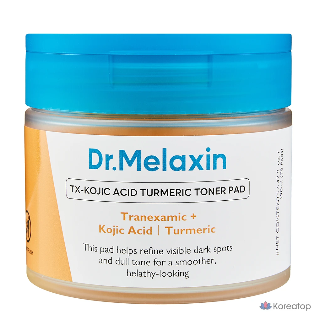 Тонер-пэды Dr. Melaxin TX Kojic Acid Turmeric Toner Pad, 70 шт., 190 мл