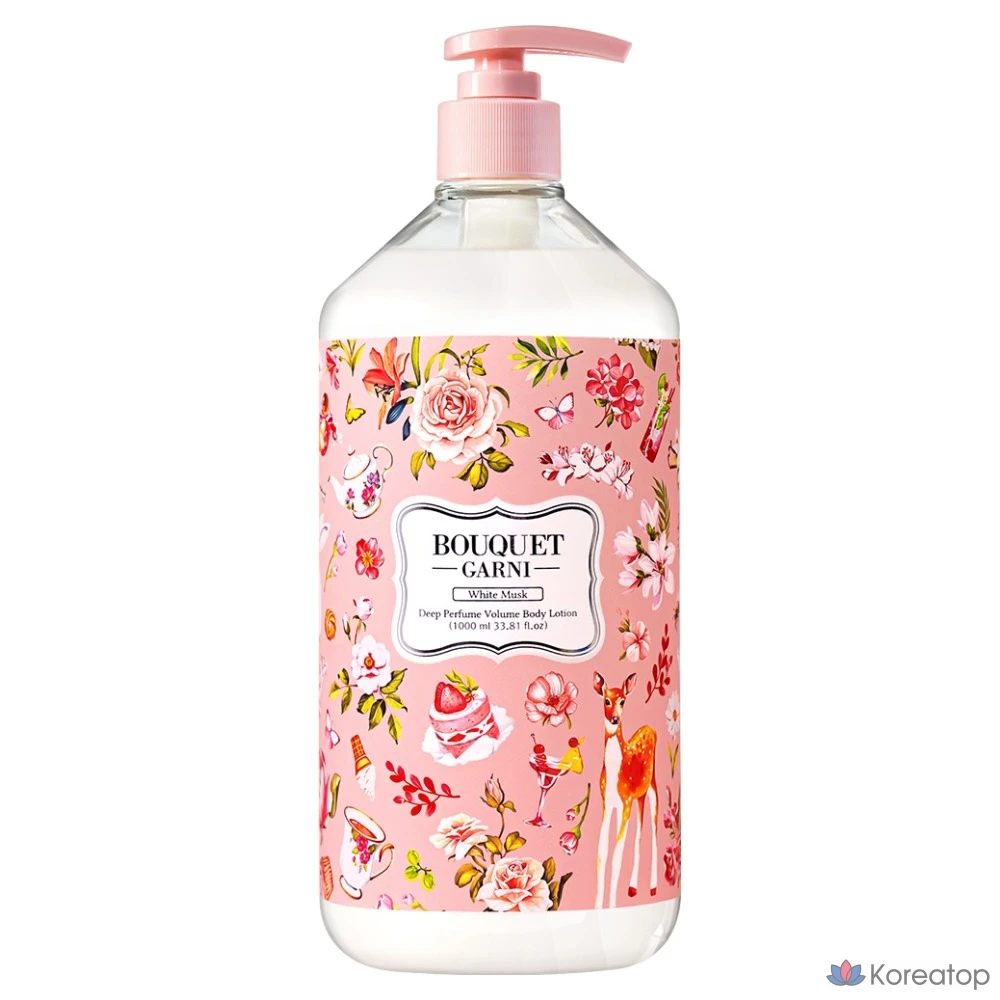 Лосьон для тела Bouquet Garni Deep Perfume Volume Body Lotion White Musk, 1 л, 1 шт.