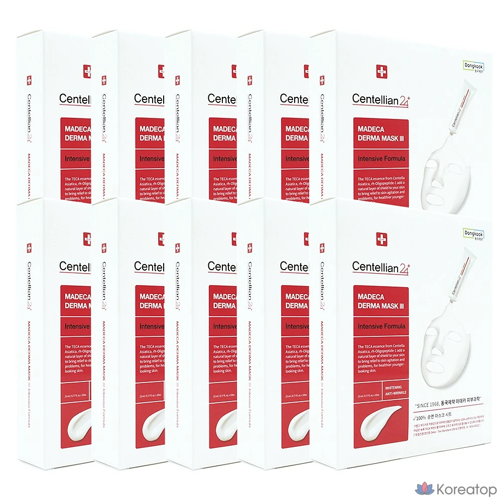 Тканевая маска для лица Centellian24 Madeca Derma Mask Pack 3 Intensive Formula, 10 шт.