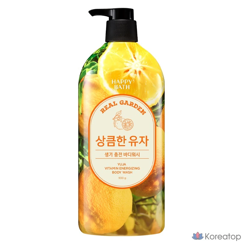 Гель для душа Happy Bath Real Garden Vitamin Fresh Body Wash, аромат Yuzu, 900 г, 1 шт.