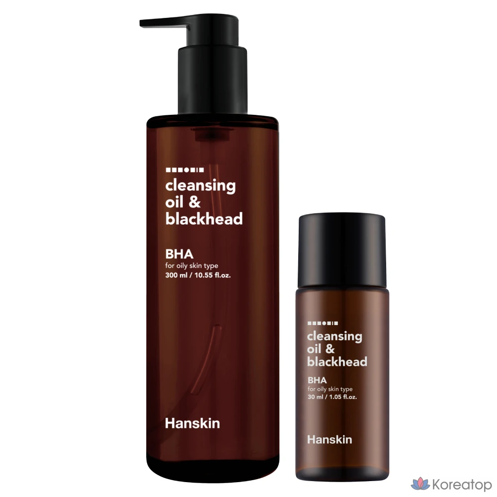 Гидрофильное масло HANSKIN Cleansing Oil &amp; Blackhead BHA, 330 мл, 1 шт.
