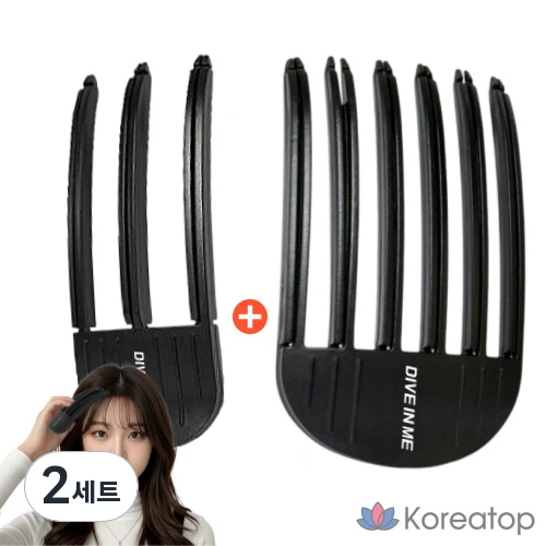 Заколка для волос DASHU Dive In Me Super Strong Hair Fixing Volume Clip, черный, 2 шт.