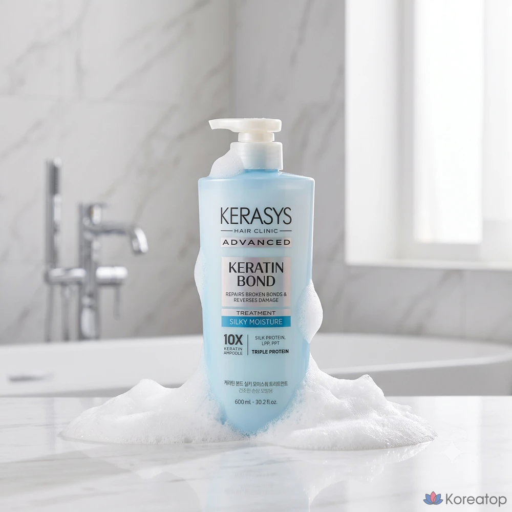 Кондиционер-ополаскиватель KeraSys Advanced Keratin Bond Silky Moisture Treatment, 600 мл, 1 шт.