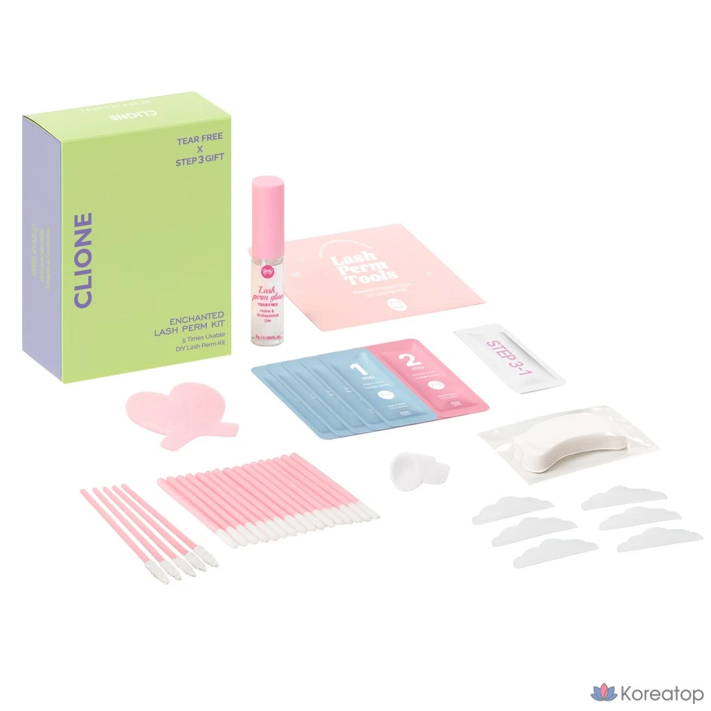 Набор для ухода Cosnori Cleone Vegan Self Eyelash Perm 5-piece Set, 1 шт.