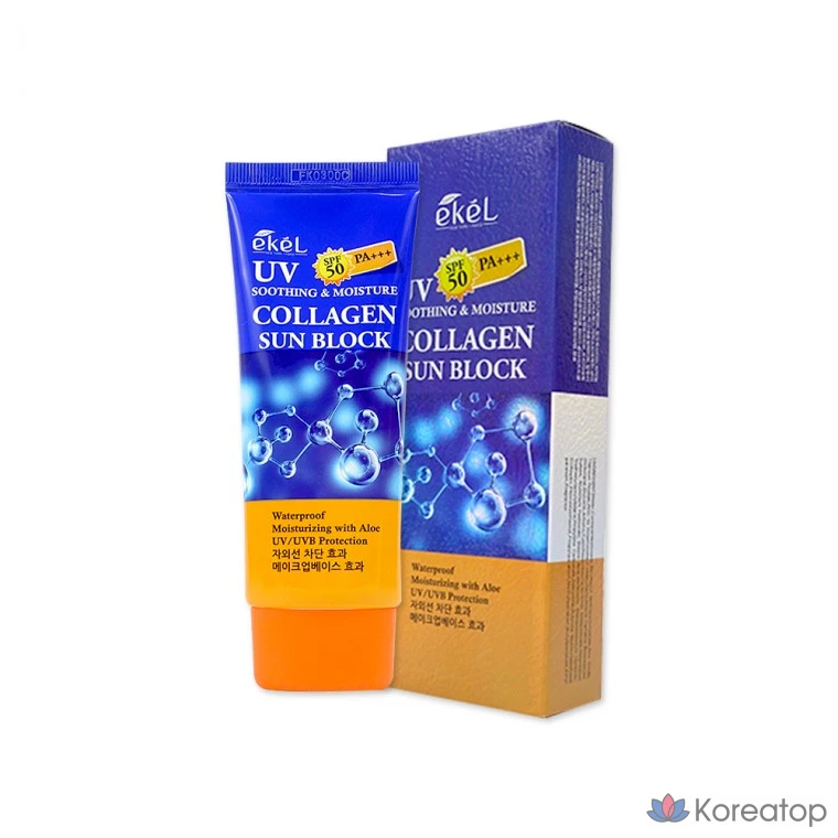 Солнцезащитный крем Ekel Soothing & Moisture Snail Sun Block SPF50+ PA+, 70 мл, 1 шт.