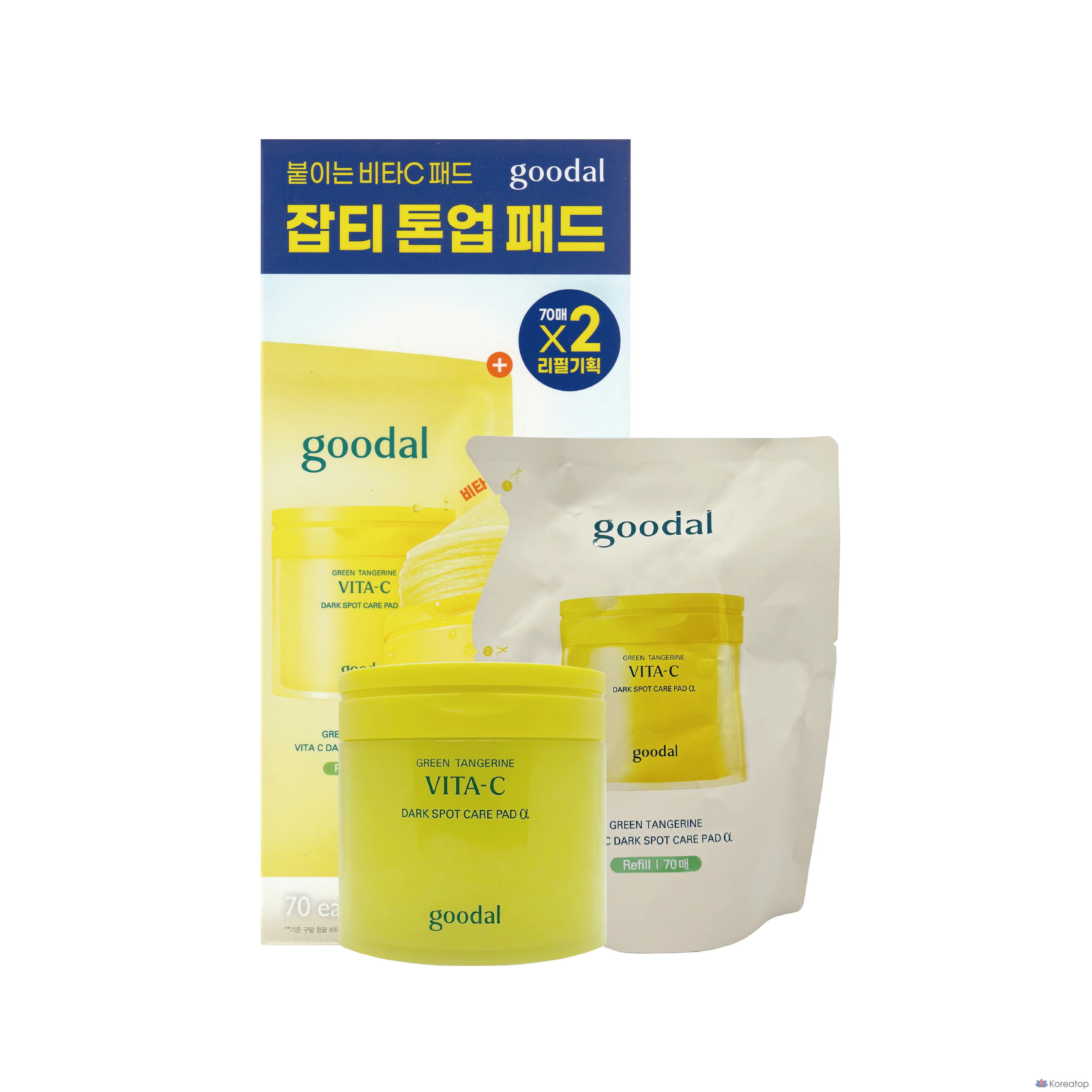 Пэды Goodal Green Tangerine Vita C Dark Spot Care Pad, 140 шт.