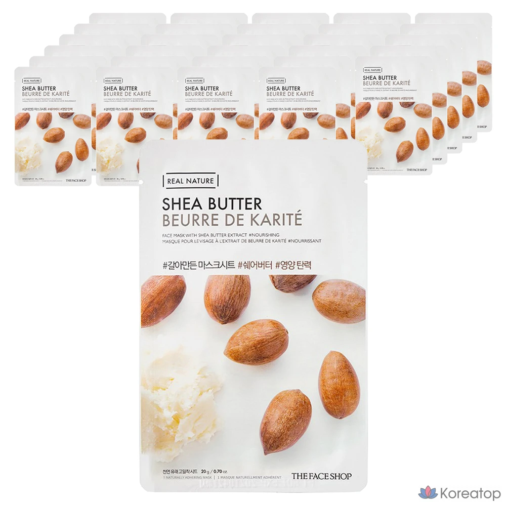 Тканевая маска для лица The Face Shop Real Nature Shea Butter Mask Sheet, 30 шт.