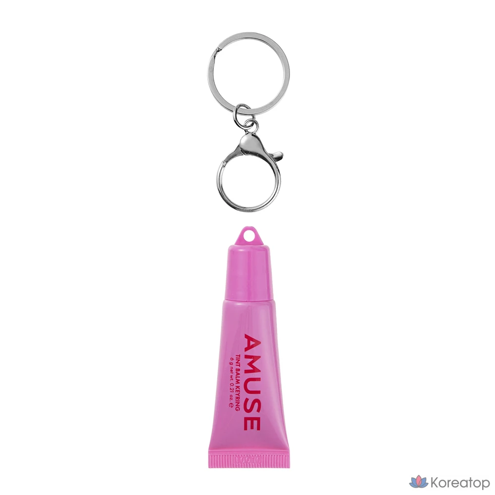 Бальзам для губ AMUSE Tint Keyring Lip Balm, оттенок 02 Happy Girl, 6 г, 1 шт.