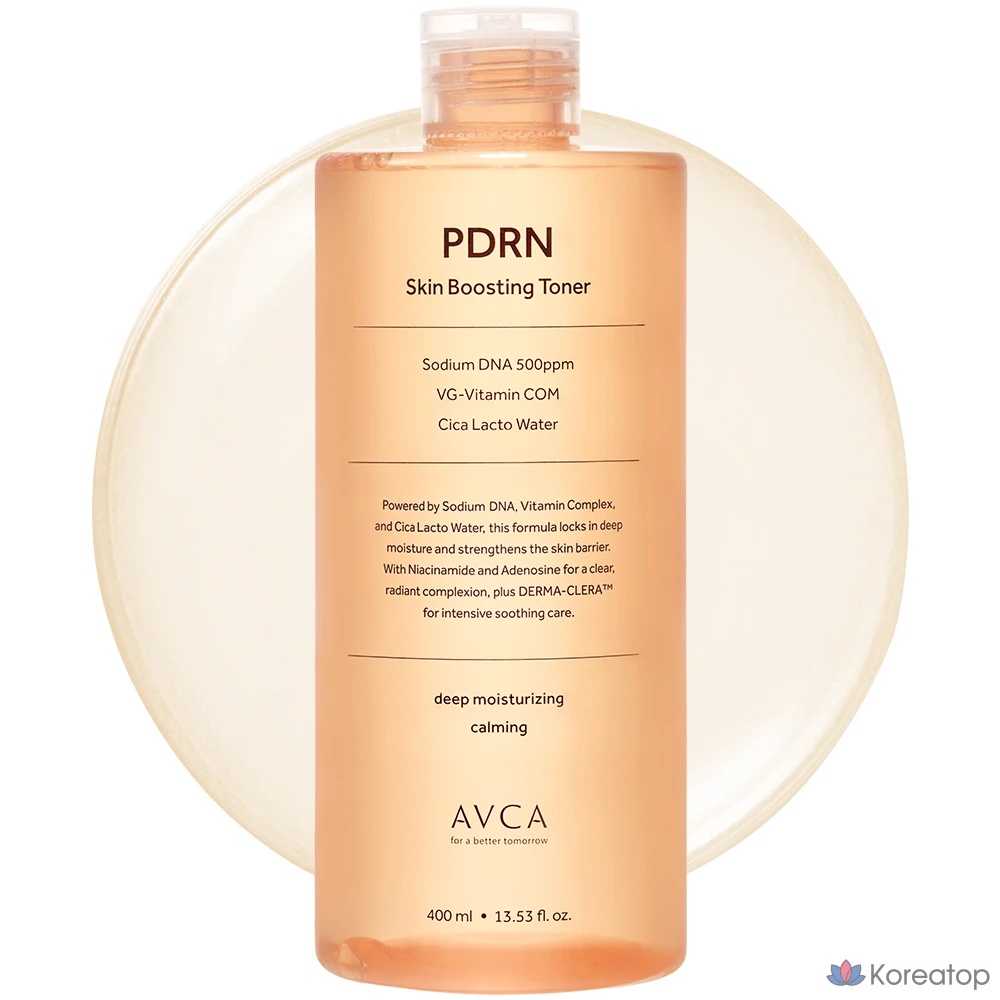 Тонер AVCA PDRN Salmon Essence Skin Boosting Toner, 400 мл, 1 шт.