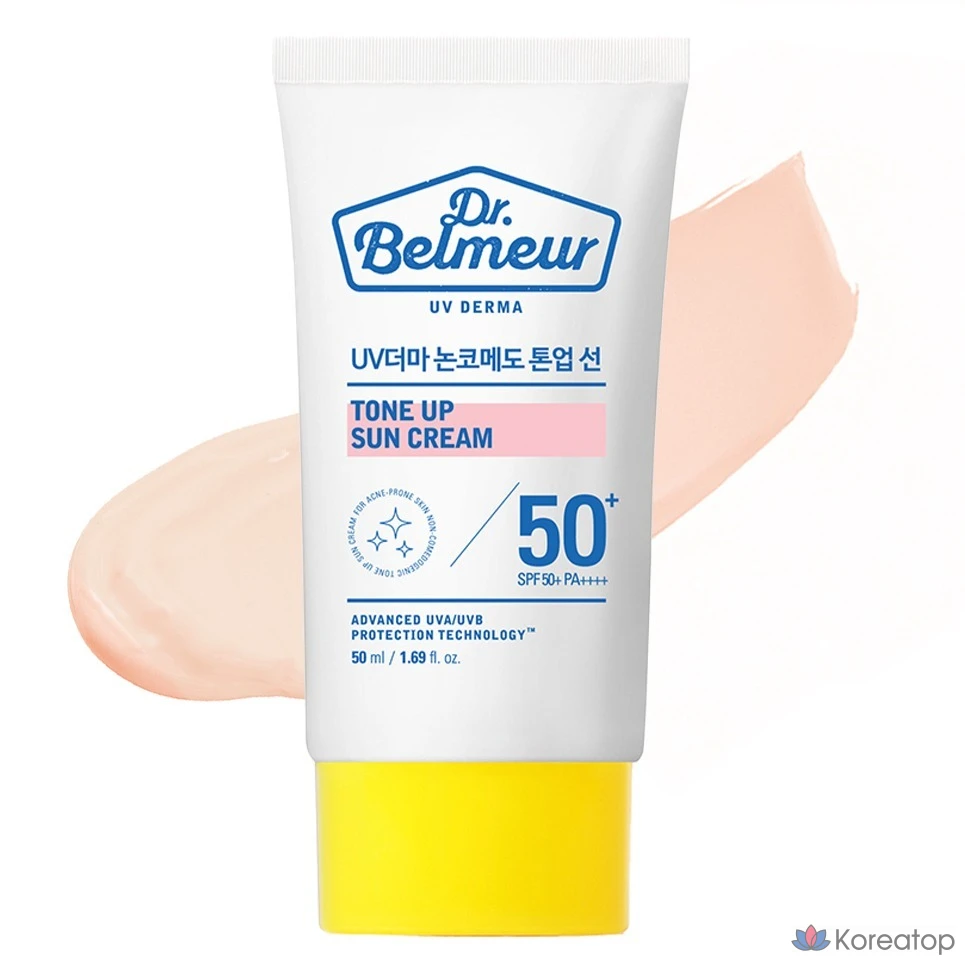 Солнцезащитный крем The Face Shop Dr. Belmeur UV Derma Tone-Up SPF50+ PA++++, 50 мл, 1 шт.