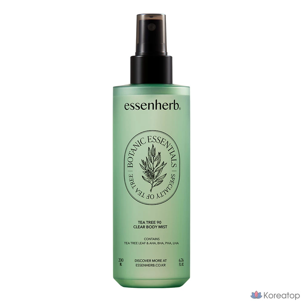 Тонер-спрей для тела EssenHerb Tea Tree 90 Clear Body Mist, 200 мл, 1 шт.