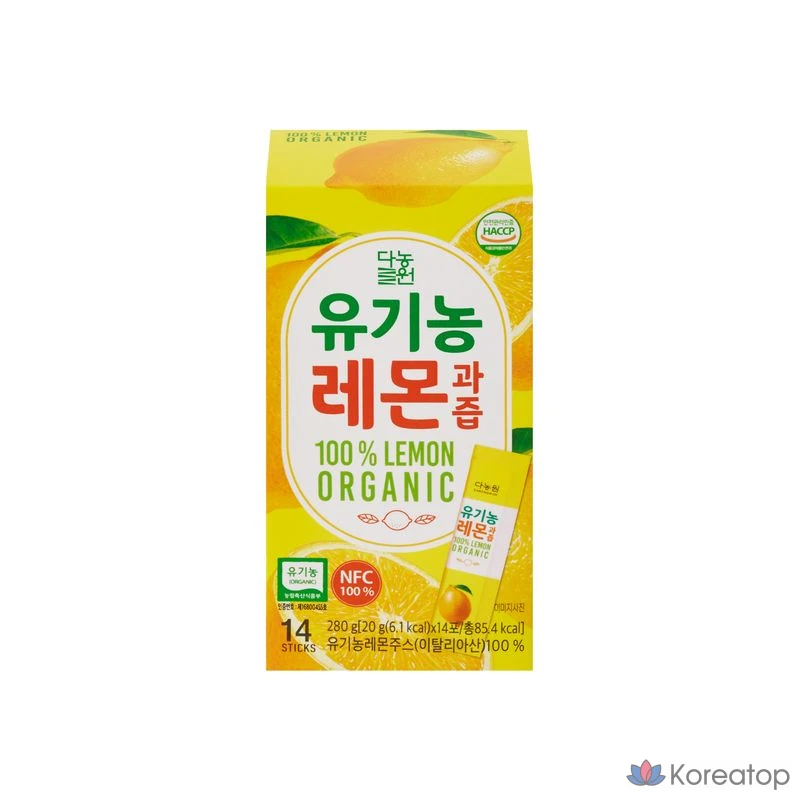 Сок лимона органический Danongwon Organic Lemon Juice, 20 г, 14 шт.