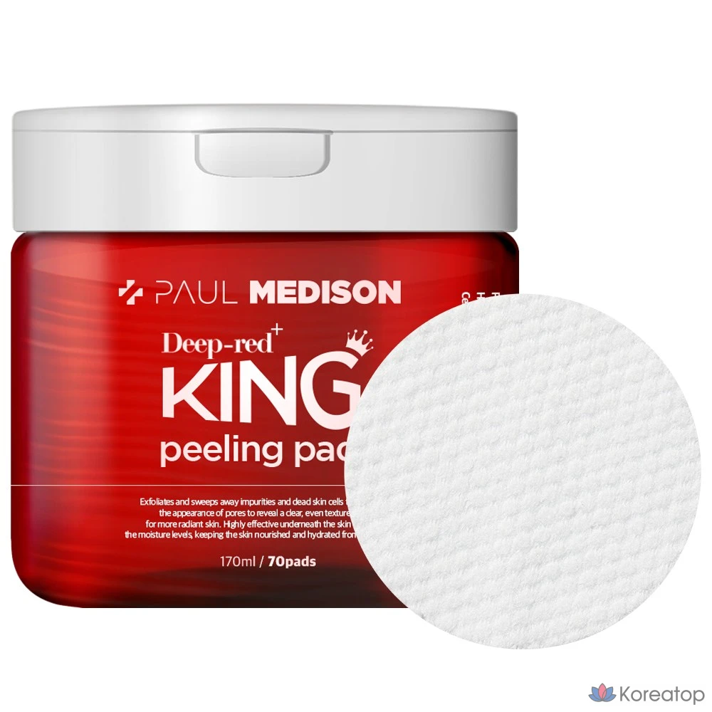 Пилинг-пэды Paul Medison Deep Red Tea Tree Exfoliating Pads, 170 мл, 70 шт.