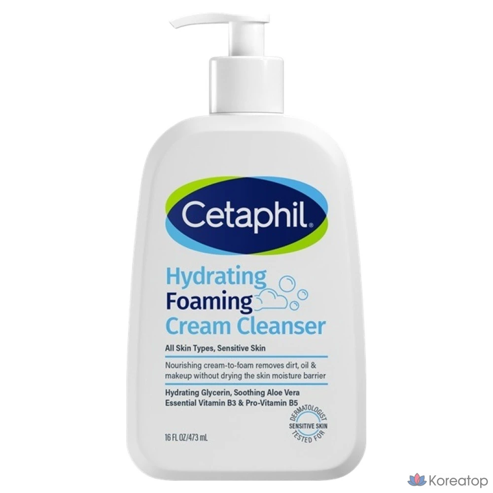 Очищающий крем-пенка Cetaphil Hydrating Foaming Cream Cleanser, 473 мл, 1 шт.