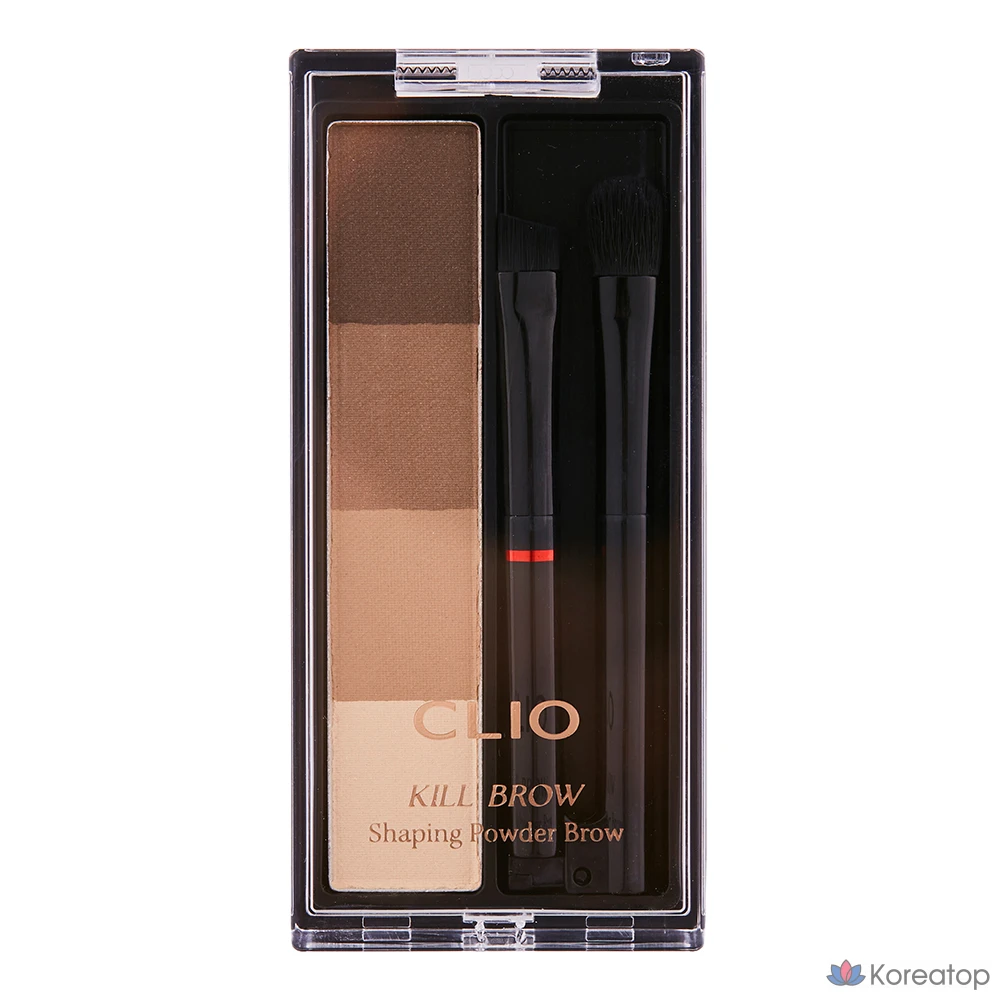 Карандаш для бровей Clio Kill Brow Shaping Powder Brow, оттенок 01 Natural Warm Brown, 1 шт.