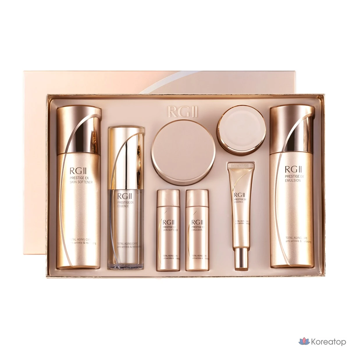 Набор для ухода Danahan RG2 Prestige EX 4-piece Set (Whitening + Wrinkle Improvement) + Sheet Mask, 1 шт.