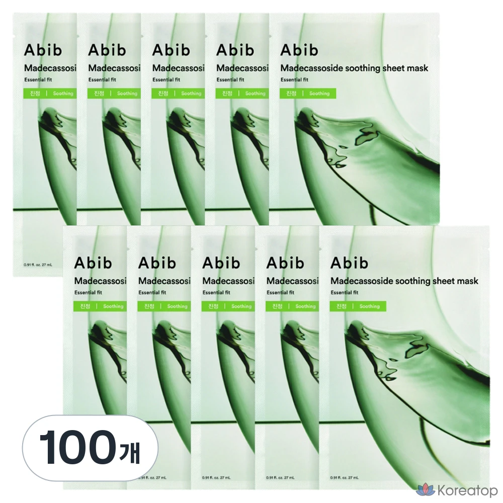 Тканевая маска для лица Abib Madecassoside Calming Essential Fit Mask, 100 шт.
