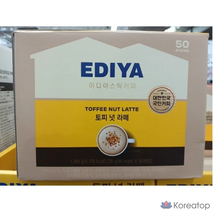 Напиток в стиках EDIYA Beanist Toffee Nut Latte, 20 г, 50 шт.