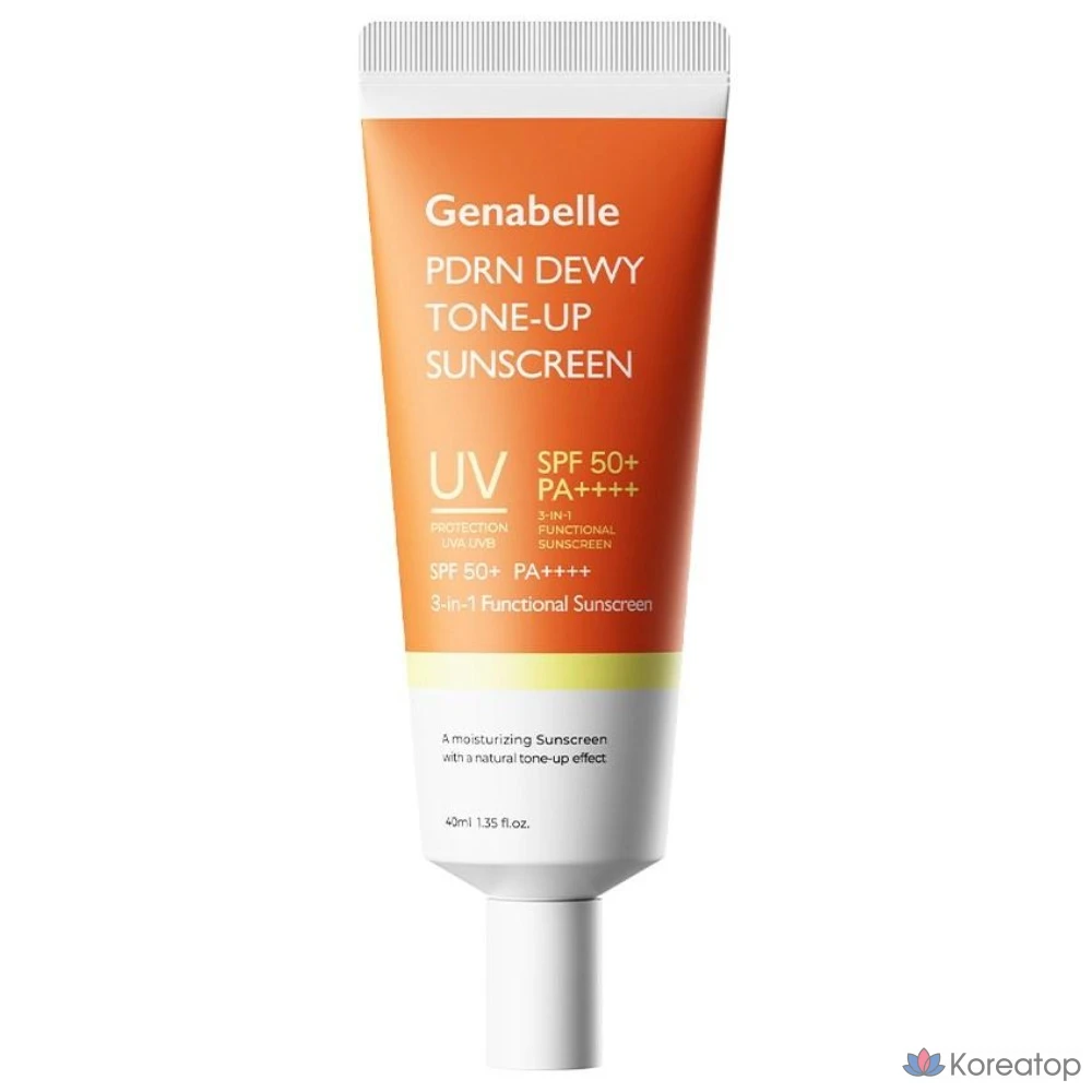 Солнцезащитный крем Genabelle PDRN Dewy Tone Up Sunscreen SPF50+ PA++++, 40 мл, 1 шт.