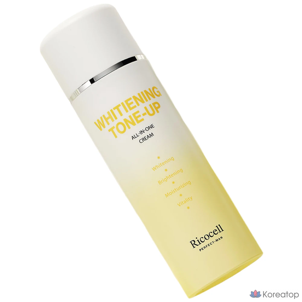 Крем для лица Ricocell Perfect Man Smooth + Moist Whitening Tone-Up All-in-One Cream, 150 мл, 1 шт.