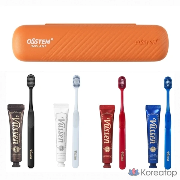 Набор для ухода Vussen Travel Portable Oral Care Kit (Зубная паста 40 г + Зубная щетка Double Wide), 34 г
