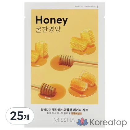 Тканевая маска для лица Missha Airy Fit Sheet Mask Honey, 25 шт.