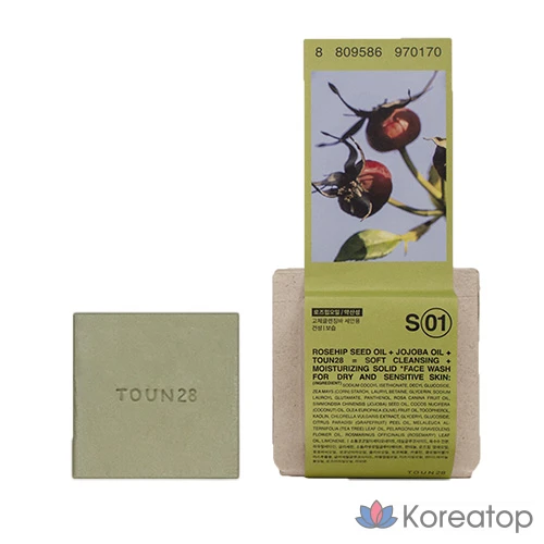 Мыло для умывания TOUN28 Face Wash S1 Rosehip Oil Shea Butter Low pH Cleansing Soap, 100 г, 1 шт.
