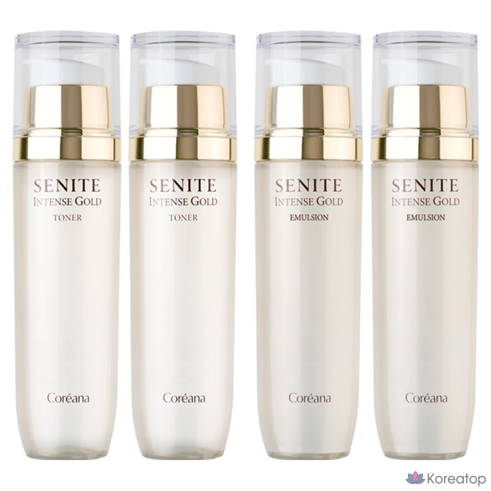 Набор для ухода Coreana Senite Intense Gold (Тонер + Лосьон), 2 шт.