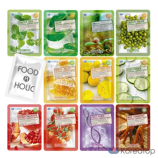 Тканевая маска для лица FoodaHolic Collagen Natural Essence 3D Mask, 23 г, 1 шт.