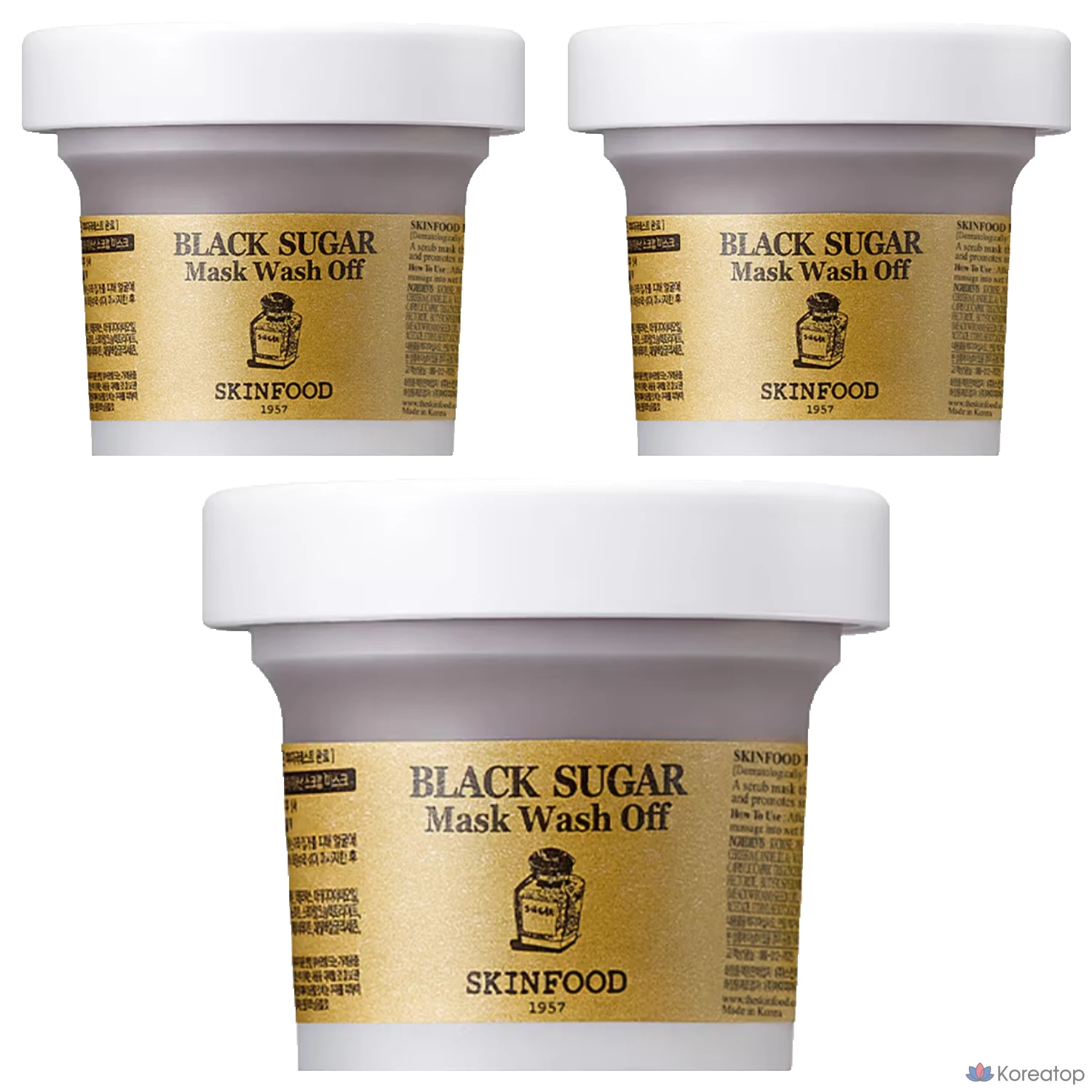 Скраб-маска Skinfood Black Sugar Mask Wash-off, 1 шт., 3 шт.