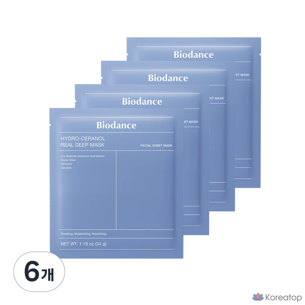 Тканевая маска для лица Biodance Hydro Cera-Nol Real Deep Mask, 24 шт.