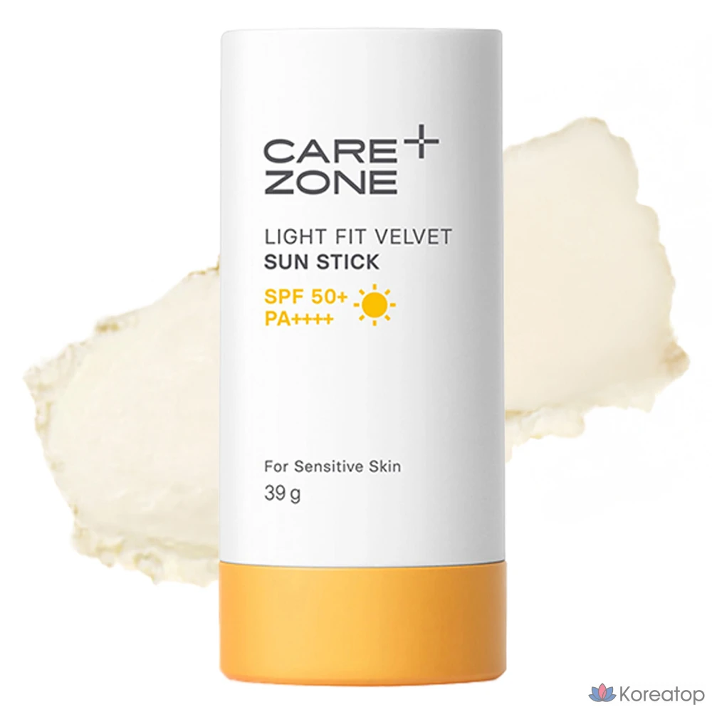 Солнцезащитный стик Carezone Light Fit Velvet Sun Stick SPF50+ PA++++, 39 г, 1 шт.