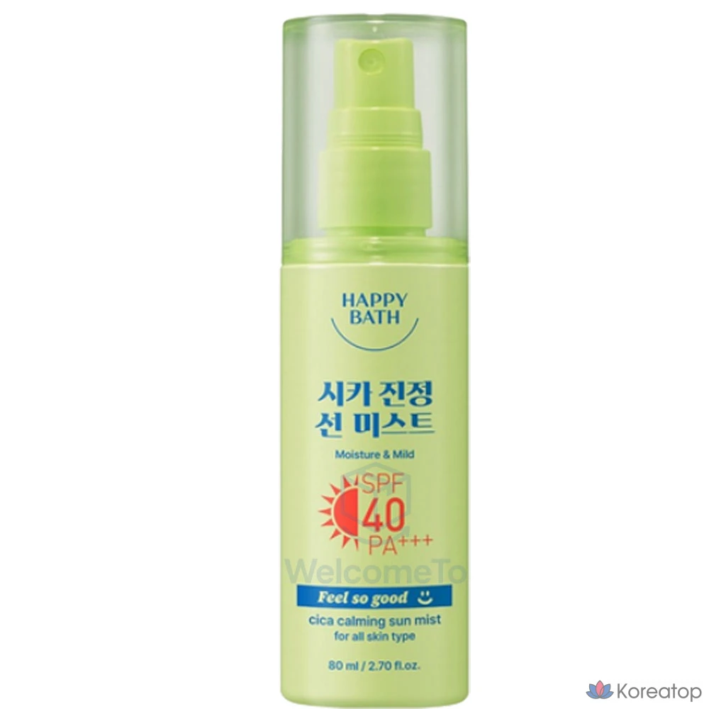 Солнцезащитный спрей Happy Bath Feel So Good Cica Calming Sun Mist SPF40 PA+++, 80 мл, 1 шт.